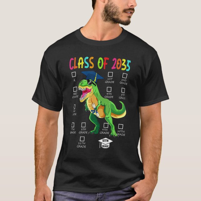 Class Of 2035 Grow Me Pre K Kindergarten Dinosaur  T-Shirt (Front)