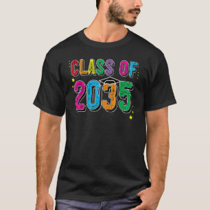 Class Of 2035 Grow With Me Colourful First Day Sc T-Shirt
