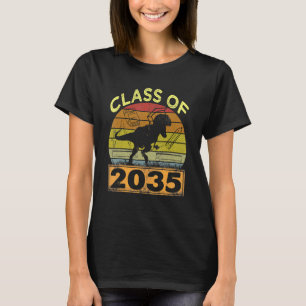 Class Of 2035 Grow With Me Dinosaur First Day Of P T-Shirt