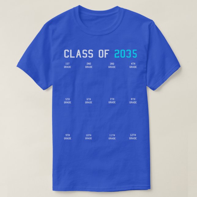Class of 2035 Grow with Me Graduation First Day Ha T-Shirt (Design Front)