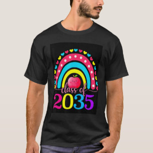 Class Of 2035 Grow With Me Graduation First Day Ra T-Shirt
