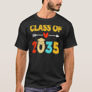 Class Of 2035 Grow With Me Kindergarten Graduation T-Shirt
