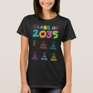 Class of 2035 Grow With Me Pre k Graduation 2035 T-Shirt