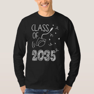 Class Of 2035 Grow With Me Preschool Graduation Ki T-Shirt