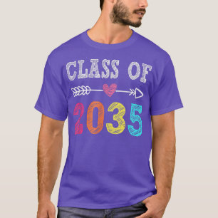 Class Of 2035 Grow With Me Tee Kindergarten Gradua