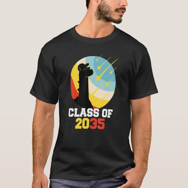 Class Of 2035 Kindergarten Dinosaur For Kids T-Shirt (Front)