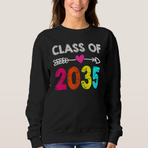 Class Of 2035 Kindergarten Pre K Grow With Me Grad Sweatshirt