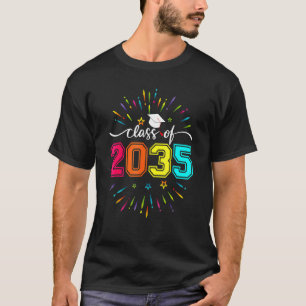 Class Of 2035 Kindergarten Pre K Grow With Me Grad T-Shirt
