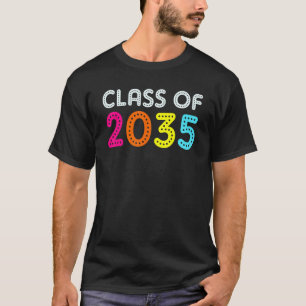 Class Of 2035 Kindergarten Pre k Grow with Me Grad T-Shirt