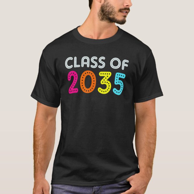 Class Of 2035 Kindergarten Pre k Grow with Me Grad T-Shirt (Front)