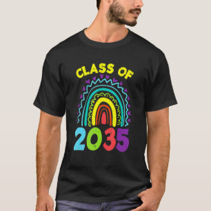 Class Of 2035 Kindergarten Pre K Grow With Me Rain T-Shirt