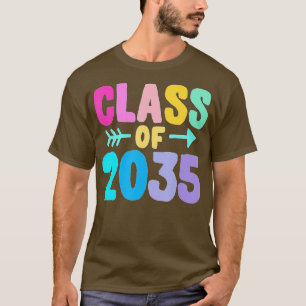 Class Of 2035 Kindergarten Prek Grow with Me Gradu T-Shirt