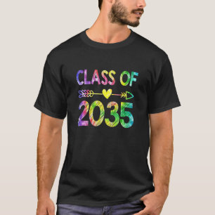 Class Of 2035 Kindergarten Tie Dye Grow With Me Gr T-Shirt