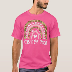 Class Of 2035 Leopard Rainbow Heart Grow With Me G T-Shirt