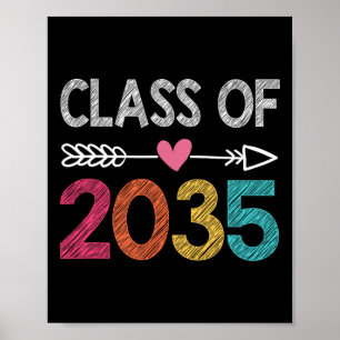 Class Of 2035 Pre-K Graduate Preschool Graduation Poster