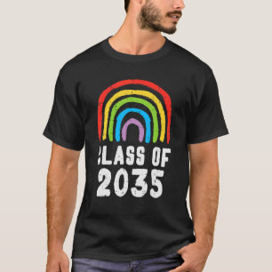 Class Of 2035 Rainbow First Last Day Graduation Gr T-Shirt