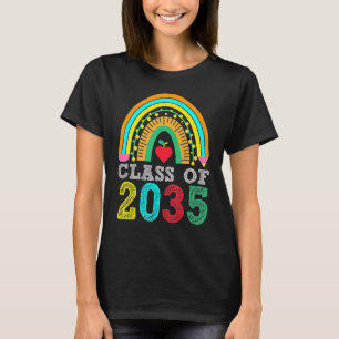 Class Of 2035 Rainbow Pre K Graduate Preschool Gra T-Shirt
