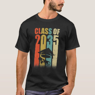 Class Of 2035 Retro Apparel For Day School Graduat T-Shirt