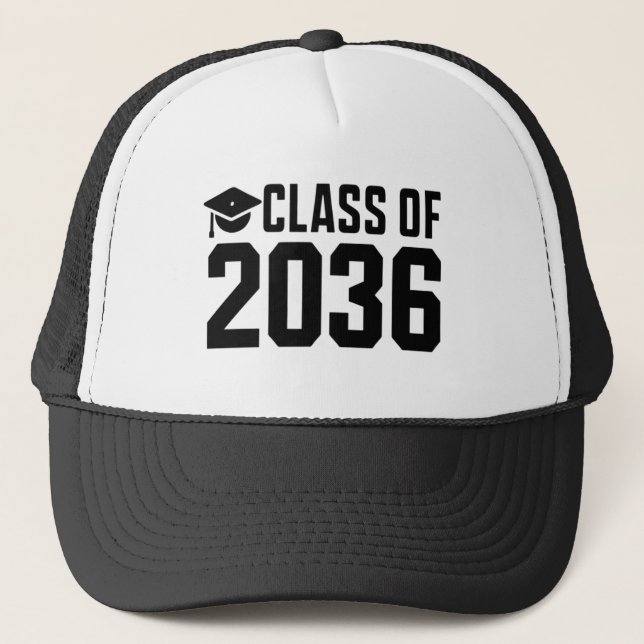 Class Of 2036 Grow With Me Back to School Trucker Hat (Front)