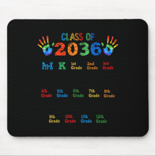 Class of 2036 Grow With Me Colour Handprint Pre-K  Mouse Mat