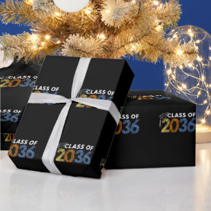 Class of 2036 Grow With Me First Day of School  Wrapping Paper