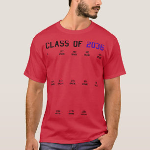 Class of 2036 Grow with Me Graduation First Day Ha T-Shirt