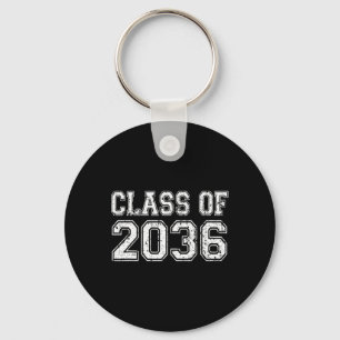 Class Of 2036 Grow With Me Graduation Vintage Key Ring