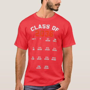 Class Of 2036 Handprint PreK Cute Kindergarten Gro T-Shirt