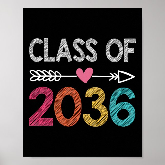 Class Of 2036  Pre-K Graduate Preschool Graduation Poster (Front)