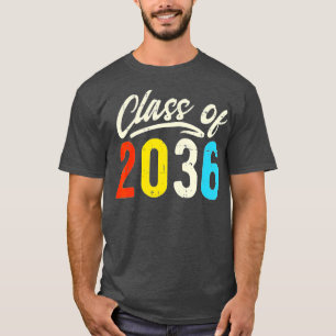 Class Of 2036 Retro First Day Of Kindergarten Grow T-Shirt