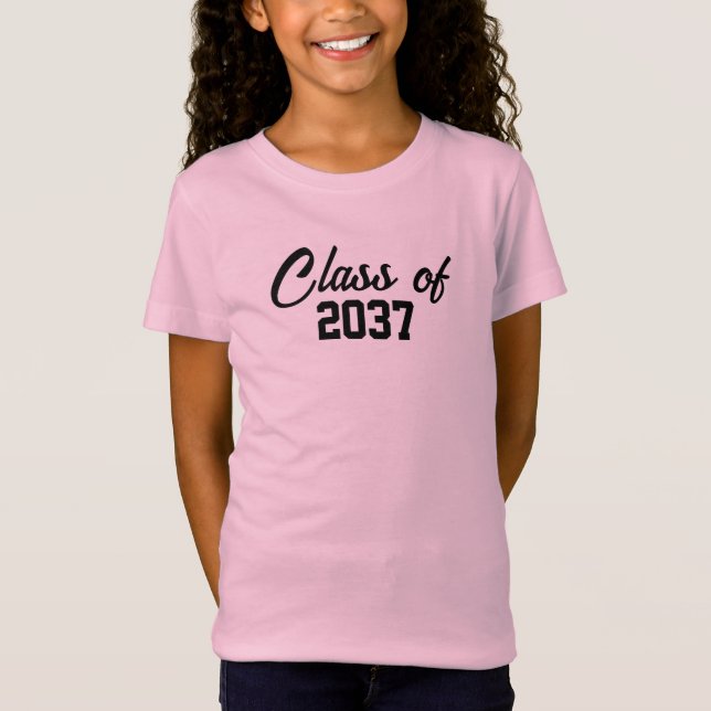 Class of 2037 Custom School Graduate T-Shirt (Front)