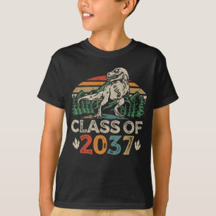 Class Of 2037 Grow With Me Dinosaur Back To School T-Shirt
