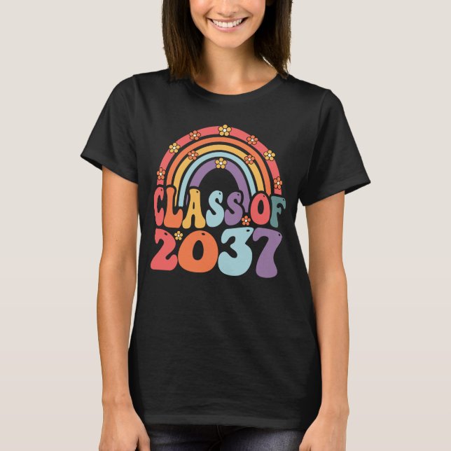 Class Of 2037 Grow With Me First Day Of School T-Shirt (Front)