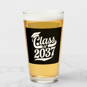 Class Of 2037 Grow With Me Proud Graduate Glass