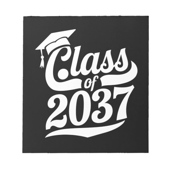 Class Of 2037 Grow With Me Proud Graduate Notepad (Front)
