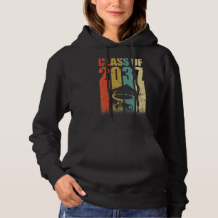 Class Of 2037 Retro Apparel For Day School Graduat Hoodie