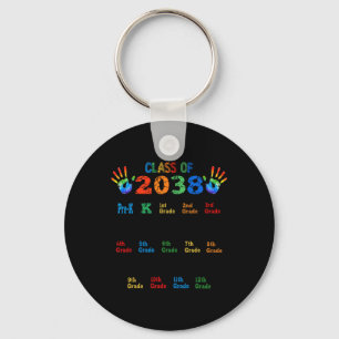 Class of 2038 Grow With Me Colour Handprint Pre-K Key Ring