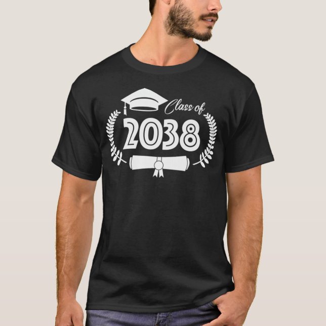 Class of 2038 Kindergarten Grow With Me Future Gra T-Shirt (Front)