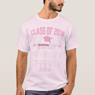 Class of 2038 PK-12 First Day of School Green T-Shirt