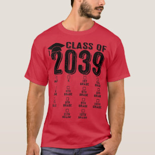 Class Of 2039 Grow With Me Kindergarten Pre-k Grad T-Shirt