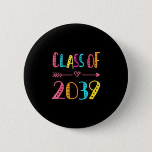 Class of 2039 grow with shirt first day of school 6 cm round badge