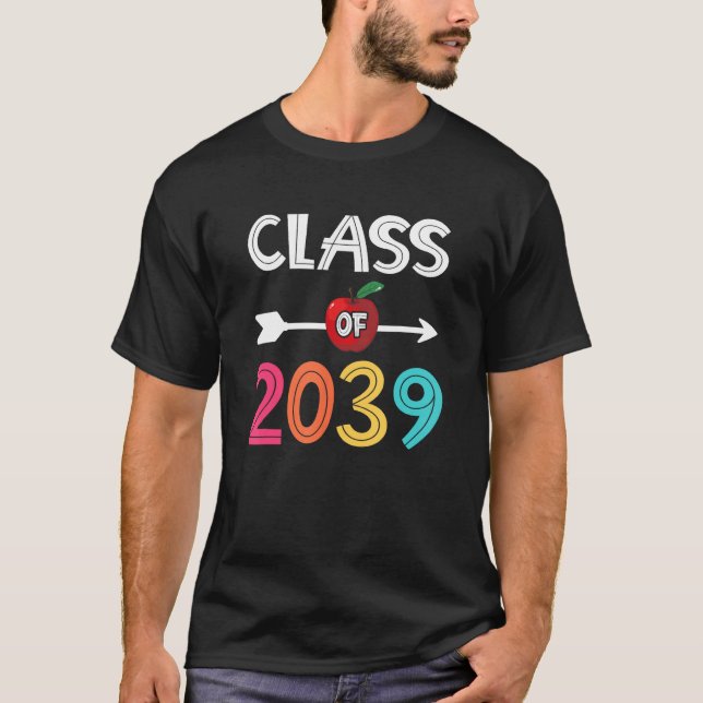 Class Of 2039  Pre K Graduate Preschool Graduation T-Shirt (Front)