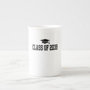 Class Of 2039 Shirt Varsity Graduation Shirt Bone China Mug