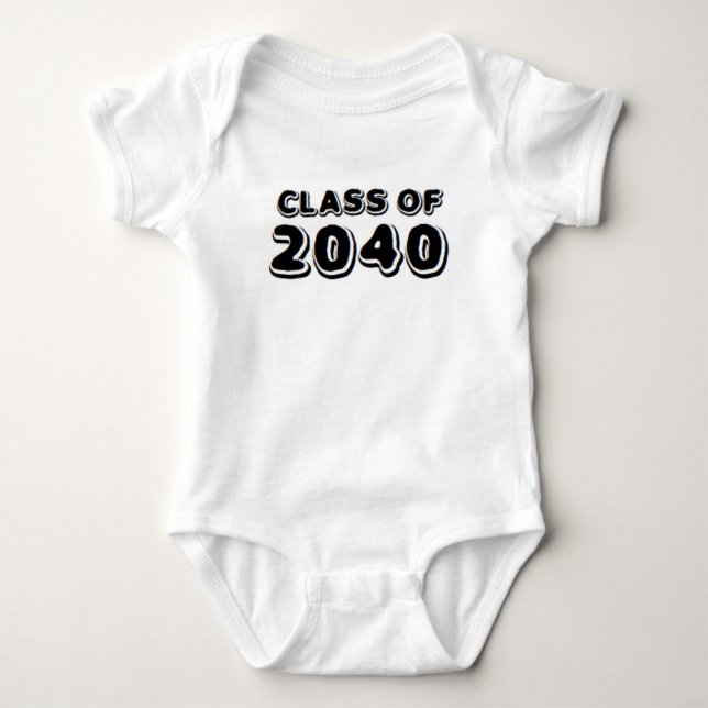 class of 2040 baby bodysuit (Front)