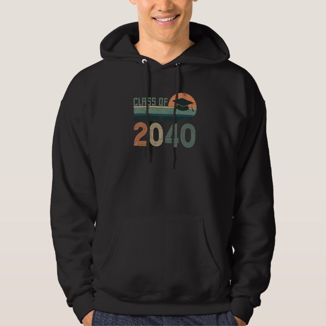 Class Of 2040 Kids Support Kindergarten To Graduat Hoodie (Front)