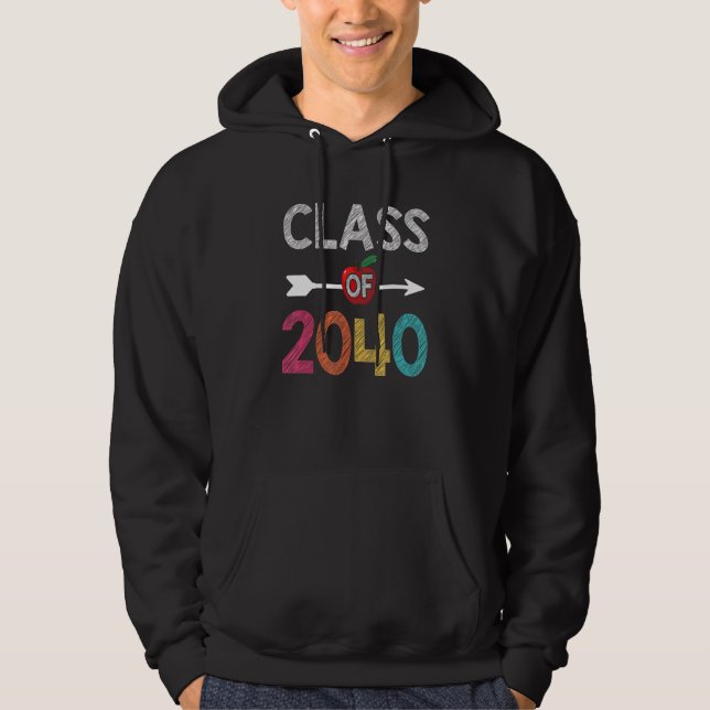 Class Of 2040  Pre K Graduate Preschool Graduation Hoodie (Front)