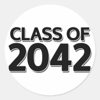 Class of 2042 classic round sticker