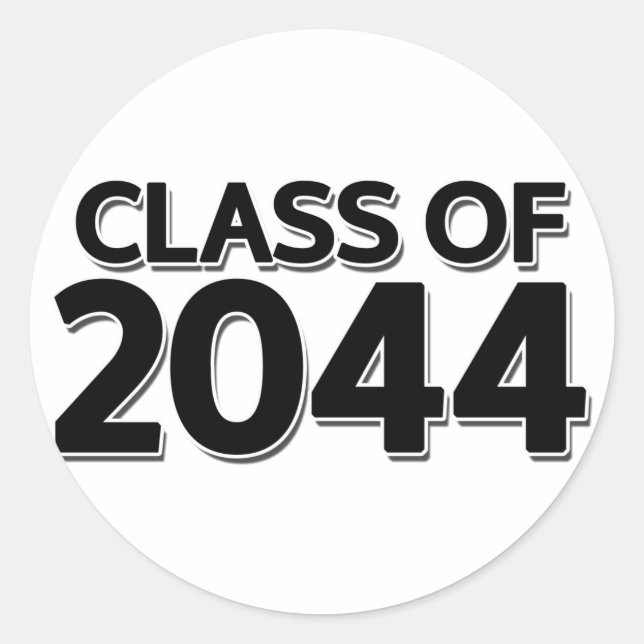 Class of 2044 classic round sticker (Front)