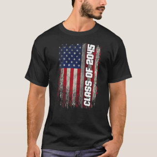 Class of 2045 Senior 2045 USA American Flag T-Shirt