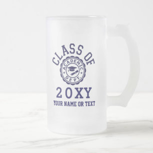 Class Of 20?? Frosted Glass Beer Mug